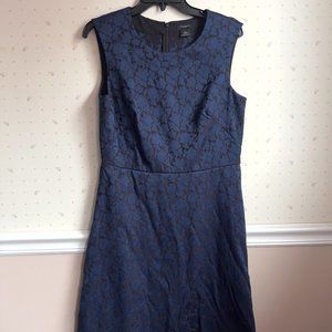 Ann Taylor Factory Black and Blue Floral Dress